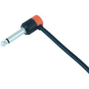 Cable Techniques Low-Profile Right-Angle 1/4" Plug (2-Pole, Standard Orange Cap)