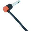Cable Techniques Low-Profile Right-Angle 1/4" Plug (2-Pole, Standard Orange Cap)