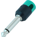 Cable Techniques Low-Profile Right-Angle 1/4" Plug (2-Pole, Standard Green Cap)