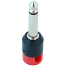 Cable Techniques Low-Profile Right-Angle 1/4" Plug (2-Pole, Large Red Cap)