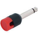 Cable Techniques Low-Profile Right-Angle 1/4" Plug (2-Pole, Large Red Cap)