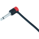 Cable Techniques Low-Profile Right-Angle 1/4" Plug (2-Pole, Large Red Cap)