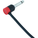 Cable Techniques Low-Profile Right-Angle 1/4" Plug (2-Pole, Large Red Cap)