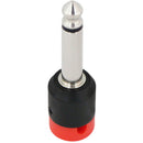 Cable Techniques Low-Profile Right-Angle 1/4" Plug (2-Pole, Standard Red Cap)