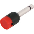 Cable Techniques Low-Profile Right-Angle 1/4" Plug (2-Pole, Standard Red Cap)