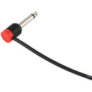 Cable Techniques Low-Profile Right-Angle 1/4" Plug (2-Pole, Standard Red Cap)