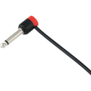 Cable Techniques Low-Profile Right-Angle 1/4" Plug (2-Pole, Standard Red Cap)