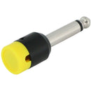 Cable Techniques Low-Profile Right-Angle 1/4" Plug (2-Pole, Standard Yellow Cap)