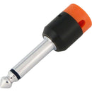 Cable Techniques Low-Profile Right-Angle 1/4" Plug (2-Pole, Large Orange Cap)