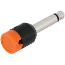 Cable Techniques Low-Profile Right-Angle 1/4" Plug (2-Pole, Large Orange Cap)
