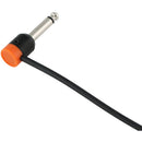 Cable Techniques Low-Profile Right-Angle 1/4" Plug (2-Pole, Large Orange Cap)
