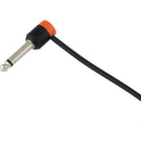 Cable Techniques Low-Profile Right-Angle 1/4" Plug (2-Pole, Large Orange Cap)