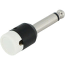 Cable Techniques Low-Profile Right-Angle 1/4" Plug (2-Pole, Standard White Cap)