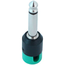 Cable Techniques Low-Profile Right-Angle 1/4" Plug (2-Pole, Large Green Cap)