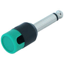 Cable Techniques Low-Profile Right-Angle 1/4" Plug (2-Pole, Large Green Cap)