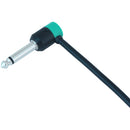 Cable Techniques Low-Profile Right-Angle 1/4" Plug (2-Pole, Large Green Cap)