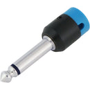 Cable Techniques Low-Profile Right-Angle 1/4" Plug (2-Pole, Standard Blue Cap)