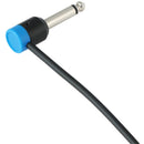 Cable Techniques Low-Profile Right-Angle 1/4" Plug (2-Pole, Standard Blue Cap)