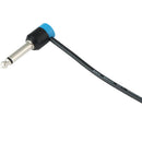 Cable Techniques Low-Profile Right-Angle 1/4" Plug (2-Pole, Standard Blue Cap)
