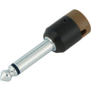Cable Techniques Low-Profile Right-Angle 1/4" Plug (2-Pole, Standard Brown Cap)