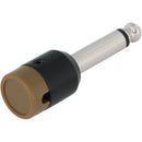 Cable Techniques Low-Profile Right-Angle 1/4" Plug (2-Pole, Standard Brown Cap)