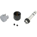 Cable Techniques Low-Profile Right-Angle 1/4" Plug (3-Pole, Standard Gray Cap)