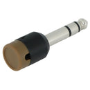 Cable Techniques Low-Profile Right-Angle 1/4" Plug (3-Pole, Standard Brown Cap)