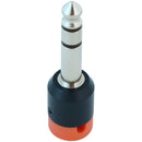 Cable Techniques Low-Profile Right-Angle 1/4" Plug (3-Pole, Standard Orange Cap)
