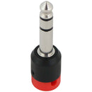 Cable Techniques Low-Profile Right-Angle 1/4" Plug (3-Pole, Standard Red Cap)