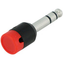 Cable Techniques Low-Profile Right-Angle 1/4" Plug (3-Pole, Standard Red Cap)