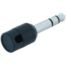 Cable Techniques Low-Profile Right-Angle 1/4" Plug (3-Pole, Large Black Cap)