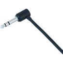 Cable Techniques Low-Profile Right-Angle 1/4" Plug (3-Pole, Large Black Cap)
