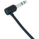 Cable Techniques Low-Profile Right-Angle 1/4" Plug (3-Pole, Large Black Cap)