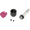 Cable Techniques Low-Profile Right-Angle 1/4" Plug (3-Pole, Standard Purple Cap)