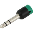 Cable Techniques Low-Profile Right-Angle 1/4" Plug (3-Pole, Large Green Cap)