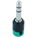 Cable Techniques Low-Profile Right-Angle 1/4" Plug (3-Pole, Standard Green Cap)