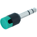 Cable Techniques Low-Profile Right-Angle 1/4" Plug (3-Pole, Standard Green Cap)
