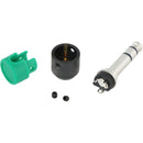 Cable Techniques Low-Profile Right-Angle 1/4" Plug (3-Pole, Standard Green Cap)