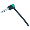 Cable Techniques Low-Profile Right-Angle 1/4" Plug (3-Pole, Standard Green Cap)