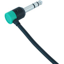 Cable Techniques Low-Profile Right-Angle 1/4" Plug (3-Pole, Standard Green Cap)