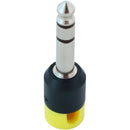 Cable Techniques Low-Profile Right-Angle 1/4" Plug (3-Pole, Large Yellow Cap)
