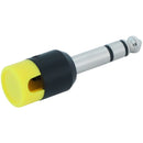 Cable Techniques Low-Profile Right-Angle 1/4" Plug (3-Pole, Large Yellow Cap)