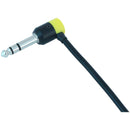 Cable Techniques Low-Profile Right-Angle 1/4" Plug (3-Pole, Large Yellow Cap)