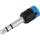 Cable Techniques Low-Profile Right-Angle 1/4" Plug (3-Pole, Standard Blue Cap)