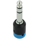Cable Techniques Low-Profile Right-Angle 1/4" Plug (3-Pole, Standard Blue Cap)