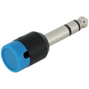 Cable Techniques Low-Profile Right-Angle 1/4" Plug (3-Pole, Standard Blue Cap)