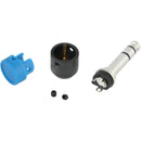 Cable Techniques Low-Profile Right-Angle 1/4" Plug (3-Pole, Standard Blue Cap)