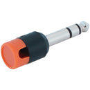 Cable Techniques Low-Profile Right-Angle 1/4" Plug (3-Pole, Large Orange Cap)