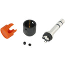 Cable Techniques Low-Profile Right-Angle 1/4" Plug (3-Pole, Large Orange Cap)