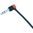 Cable Techniques Low-Profile Right-Angle 1/4" Plug (3-Pole, Large Orange Cap)